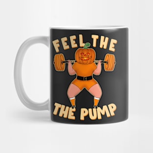 Funny workout design for Halloween Jack-o'-lantern Squats Mug